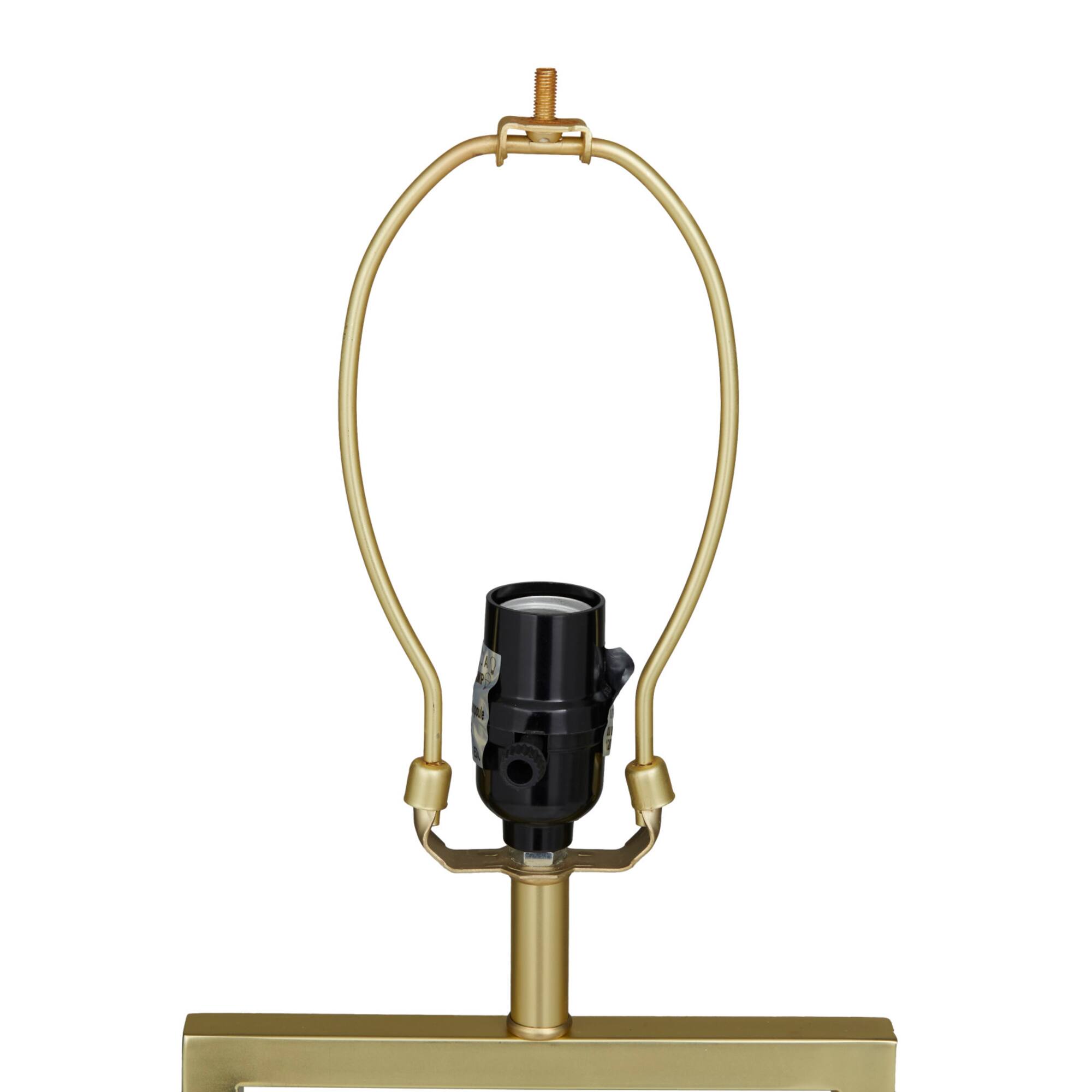 CosmoLiving by Cosmopolitan White Marble Modern Table Lamp, 27" x 15" x 9"